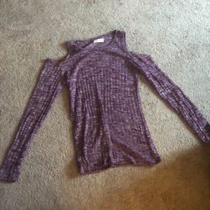purple Hollister off shoulder sweater